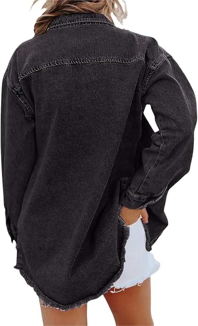 Women's Button Front Jacket Overshirt