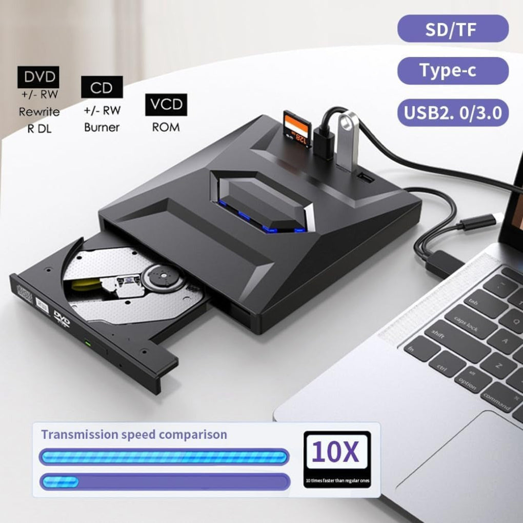 External 7-in-1 DVD Player CD DVD RW Writer - Vonnera
