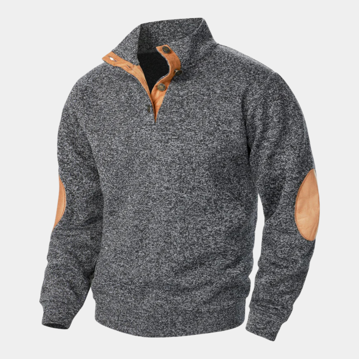 Men's Knitted Sweater Elbow Patches Heritage Style