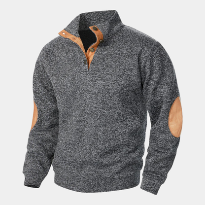 Men's Knitted Sweater Elbow Patches Heritage Style