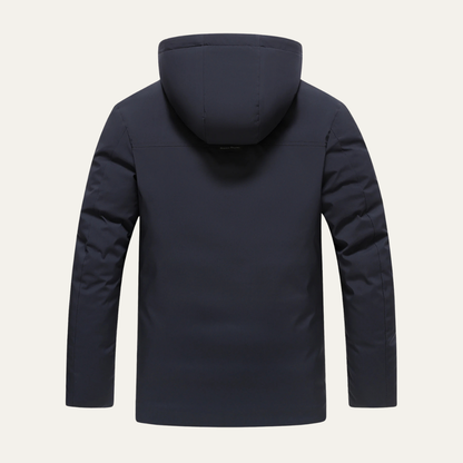Men's Thick Cotton Padded Winter Parka Jacket With Hood