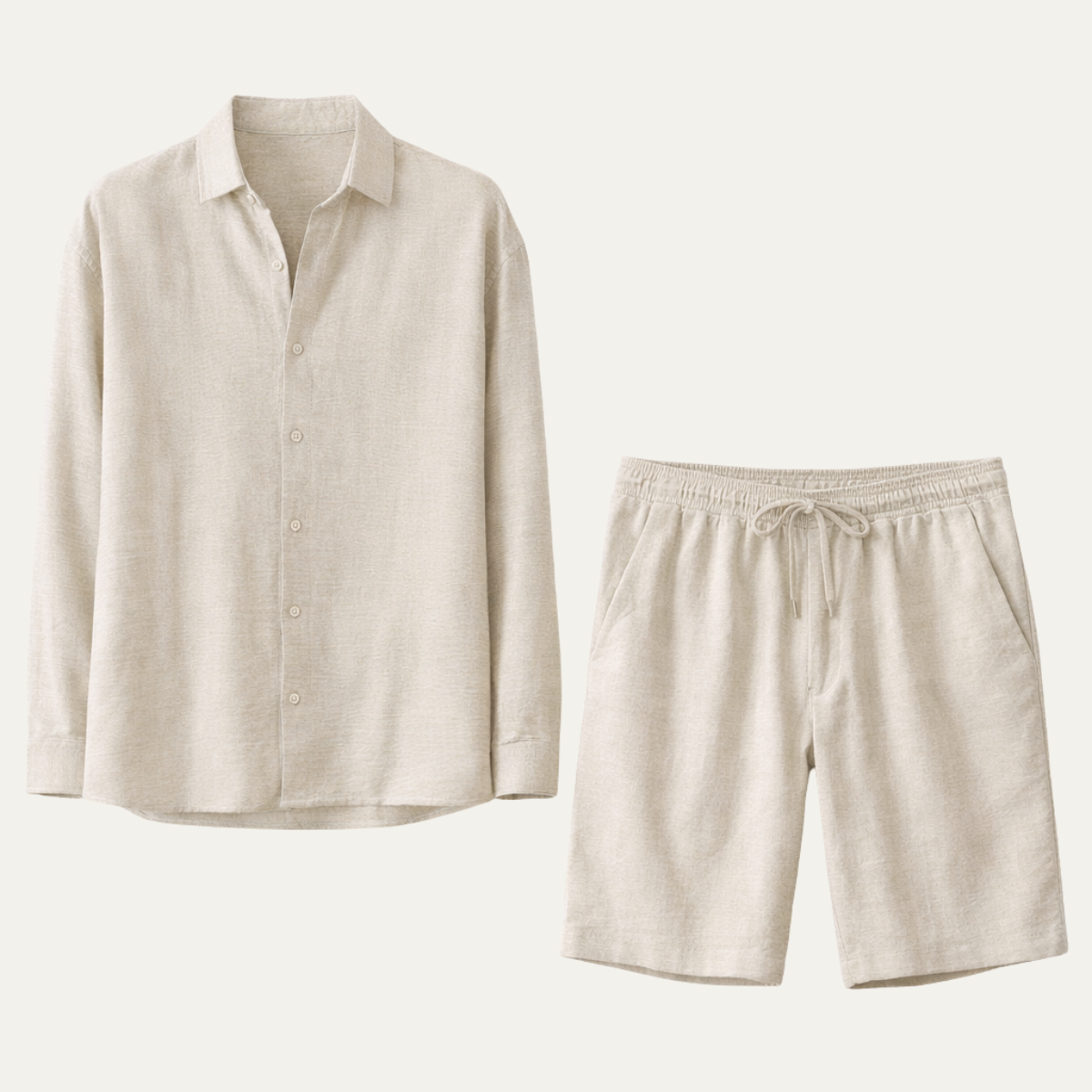 Men's Linen Button Up Shirt Relaxed Fit - Vonnera