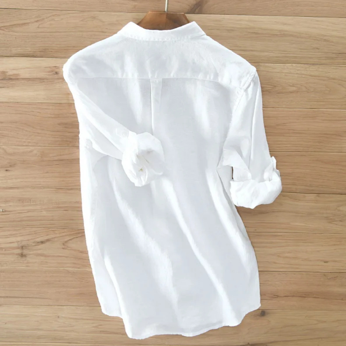 Men's Linen Casual Button Up Shirt