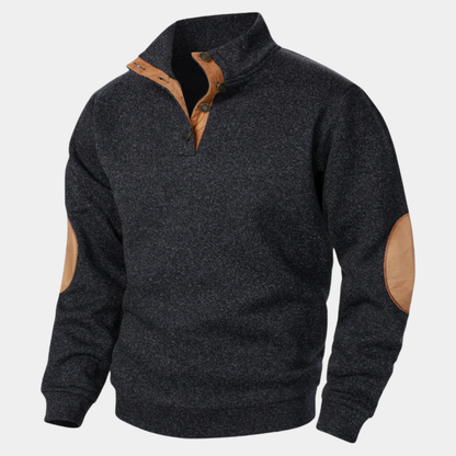 Men's Knitted Sweater Elbow Patches Heritage Style