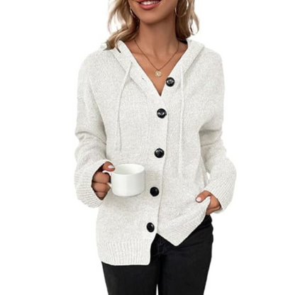 Women's Knit Cardigan Soft Relaxed Fit Beige