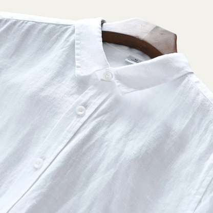 Men's Linen Casual Button Up Shirt