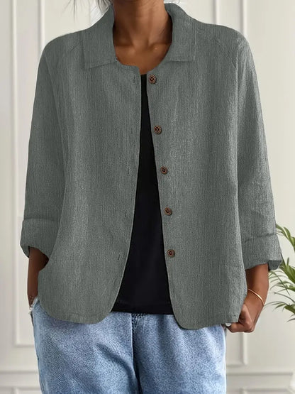 Women's Button-Front Casual Blouse