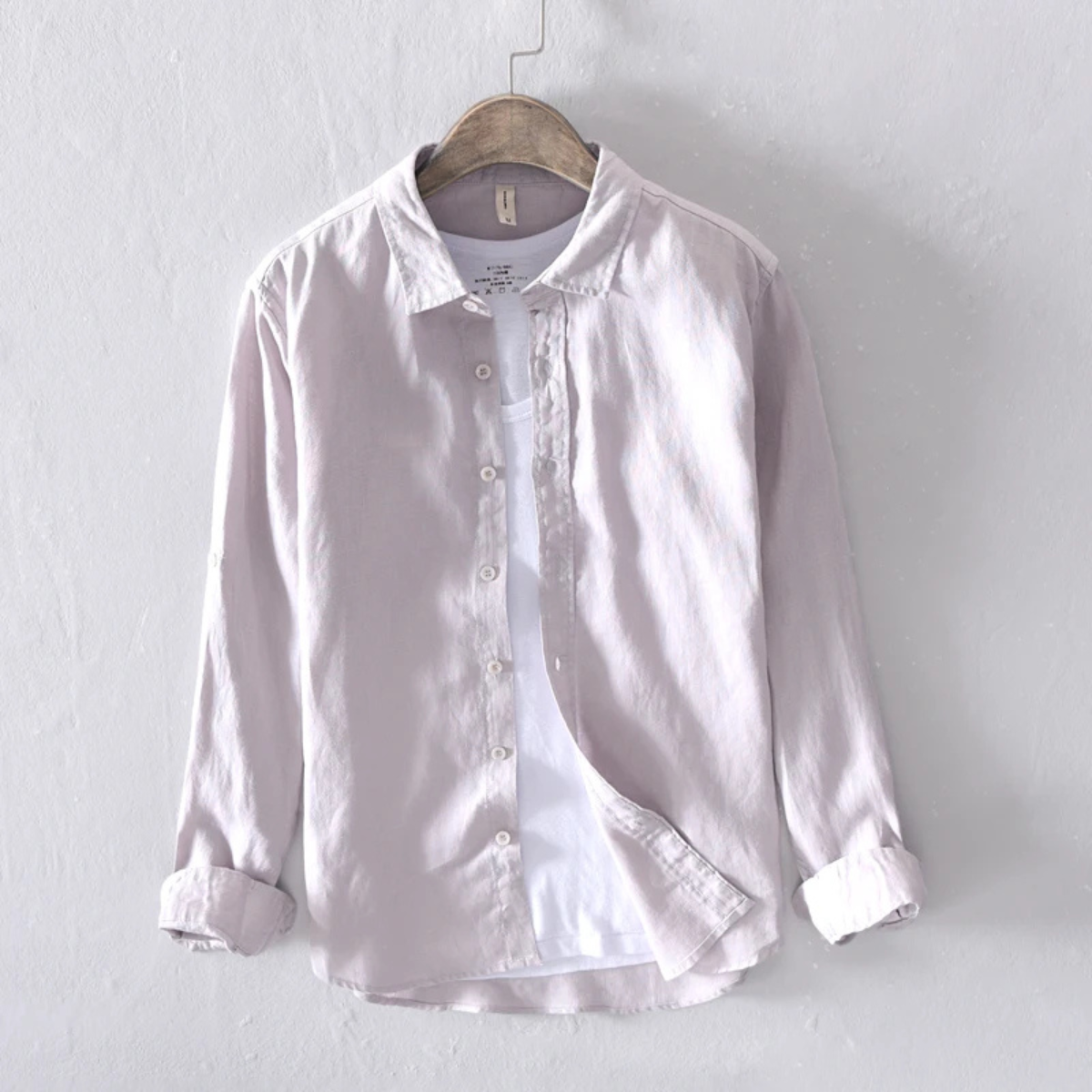 Men's Linen Casual Button Up Shirt