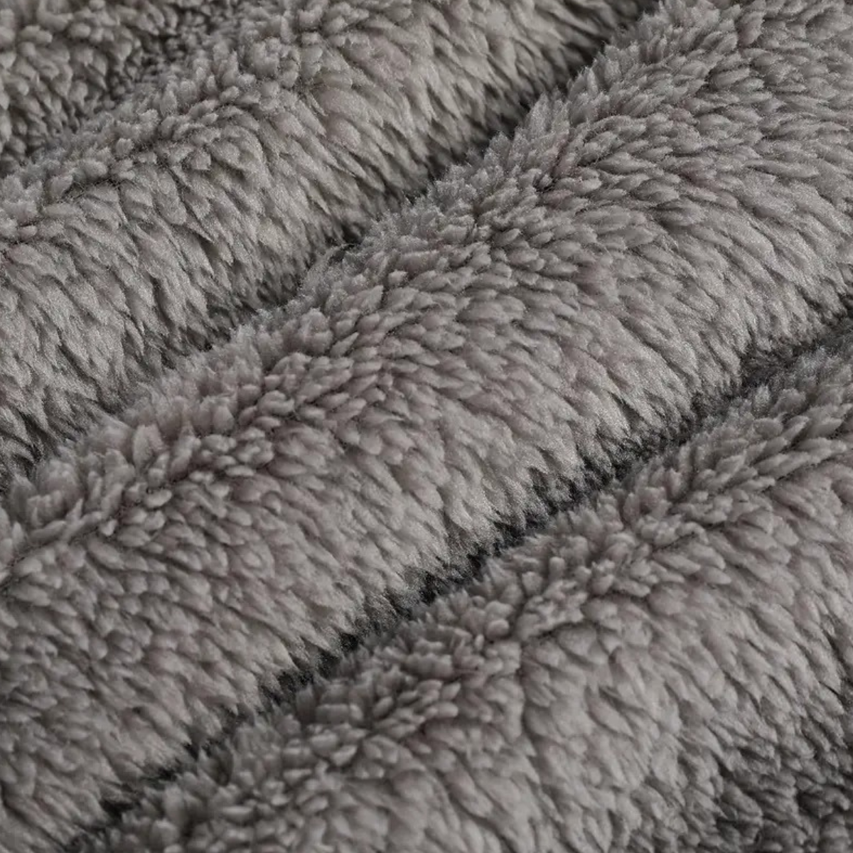 Men's Gray Fleece Hooded Bathrobe With Pockets