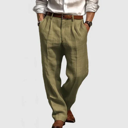 Men's Cotton Linen Casual Trousers