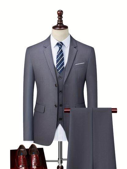 Men's Two Piece Suit Single Breasted Notch Lapel
