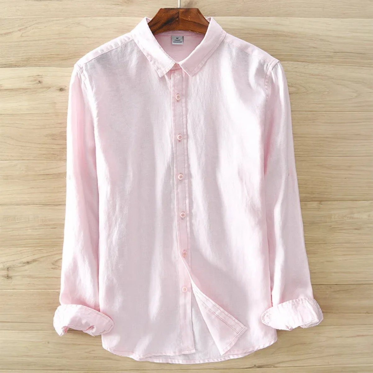 Men's Linen Casual Button Up Shirt