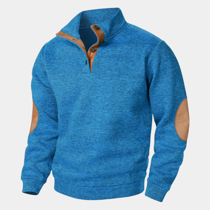 Men's Knitted Sweater Elbow Patches Heritage Style