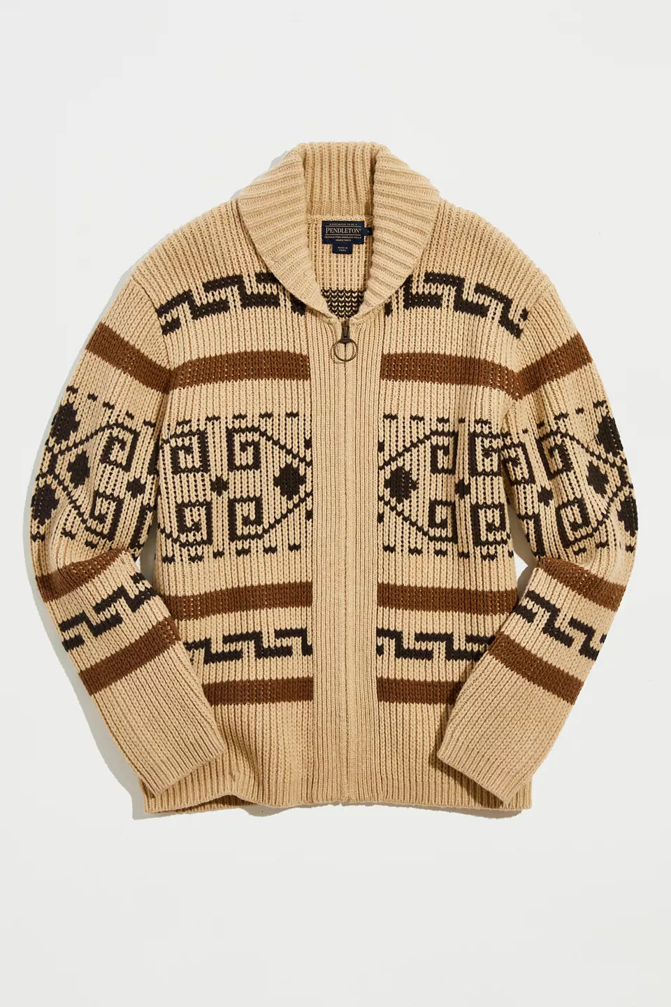 Men's Zipper Cardigan Jacquard Knit Timeless Style