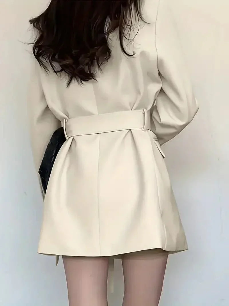 Women's Blazer Coat Wool Stylish Black
