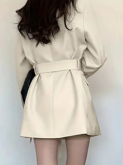 Women's Blazer Coat Wool Stylish Black