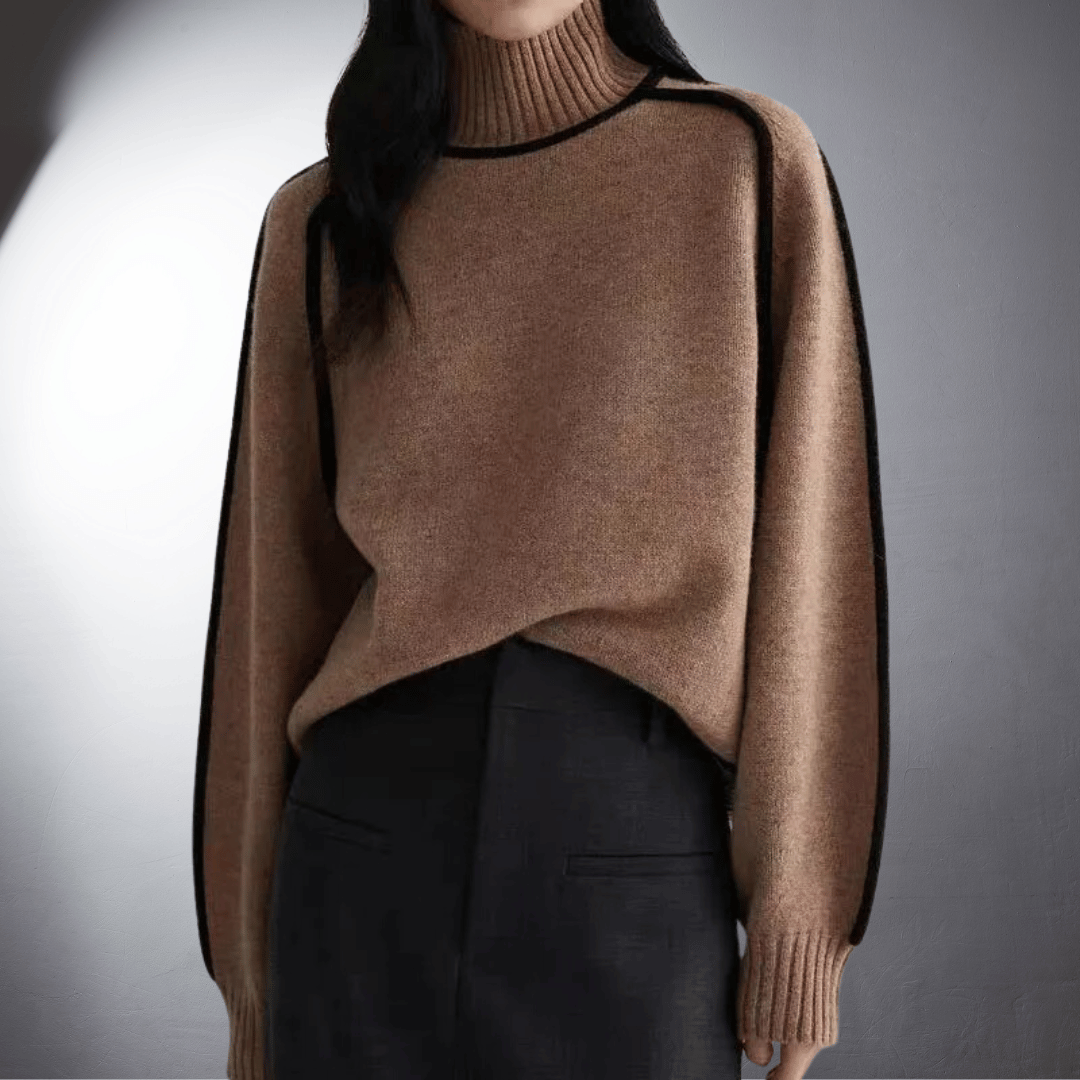 Women's Turtleneck Sweater Modern Knit