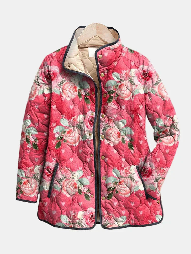 Women's Floral Padded Jacket - Vonnera