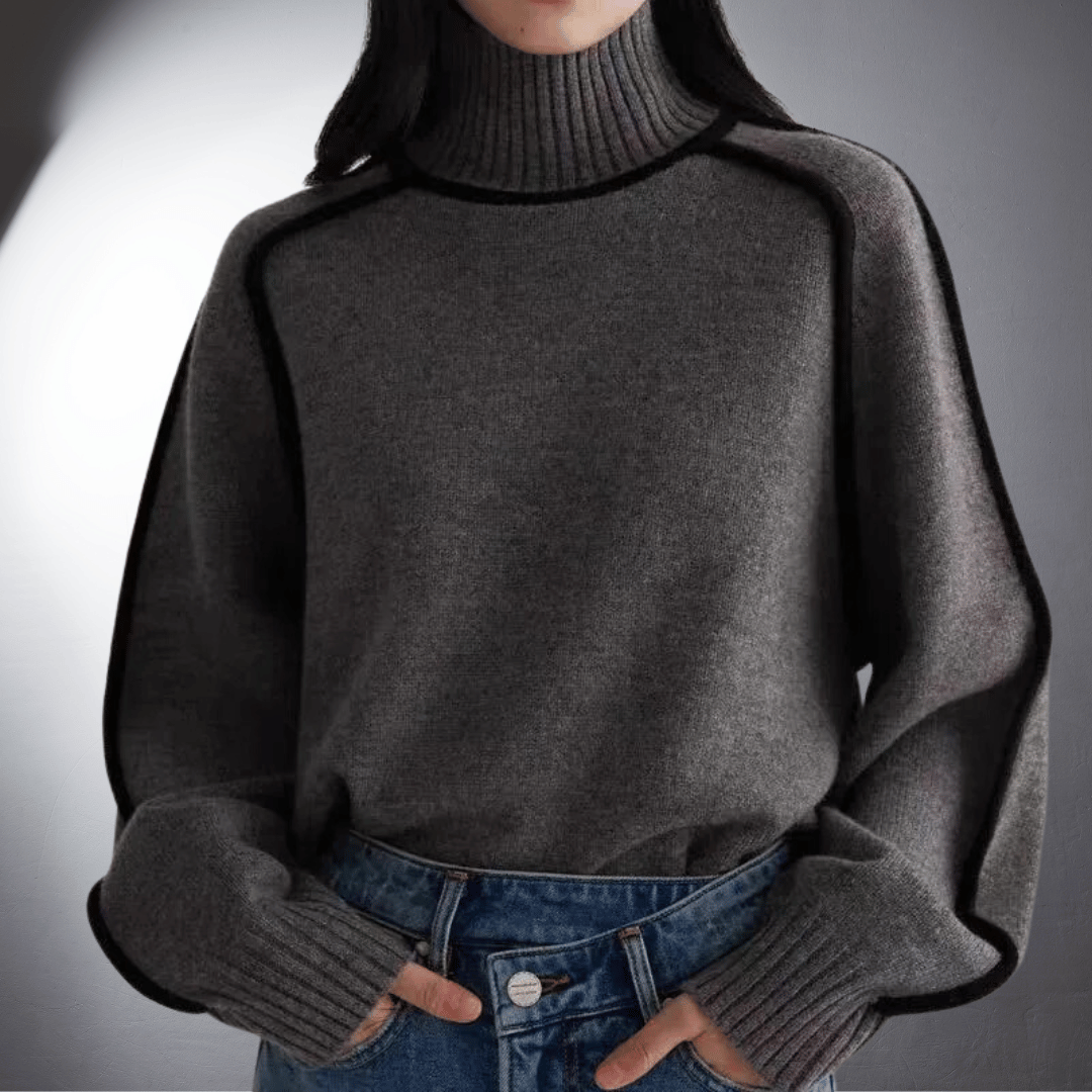 Women's Turtleneck Sweater Modern Knit
