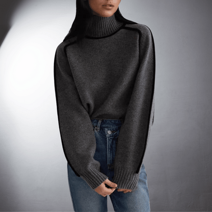 Women's Turtleneck Sweater Voluminous Sleeves