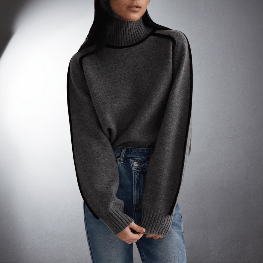 Women's Turtleneck Sweater Modern Knit