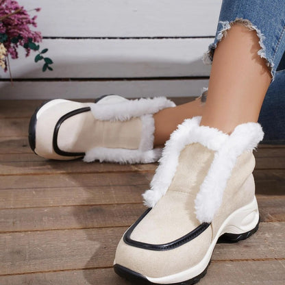 Women's Low Ankle Boots Slip On Platform