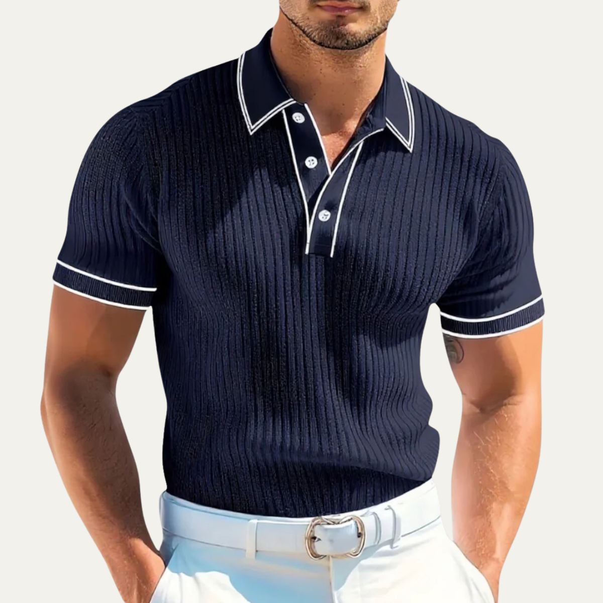 Moscova Men's Ribbed Polo Shirt