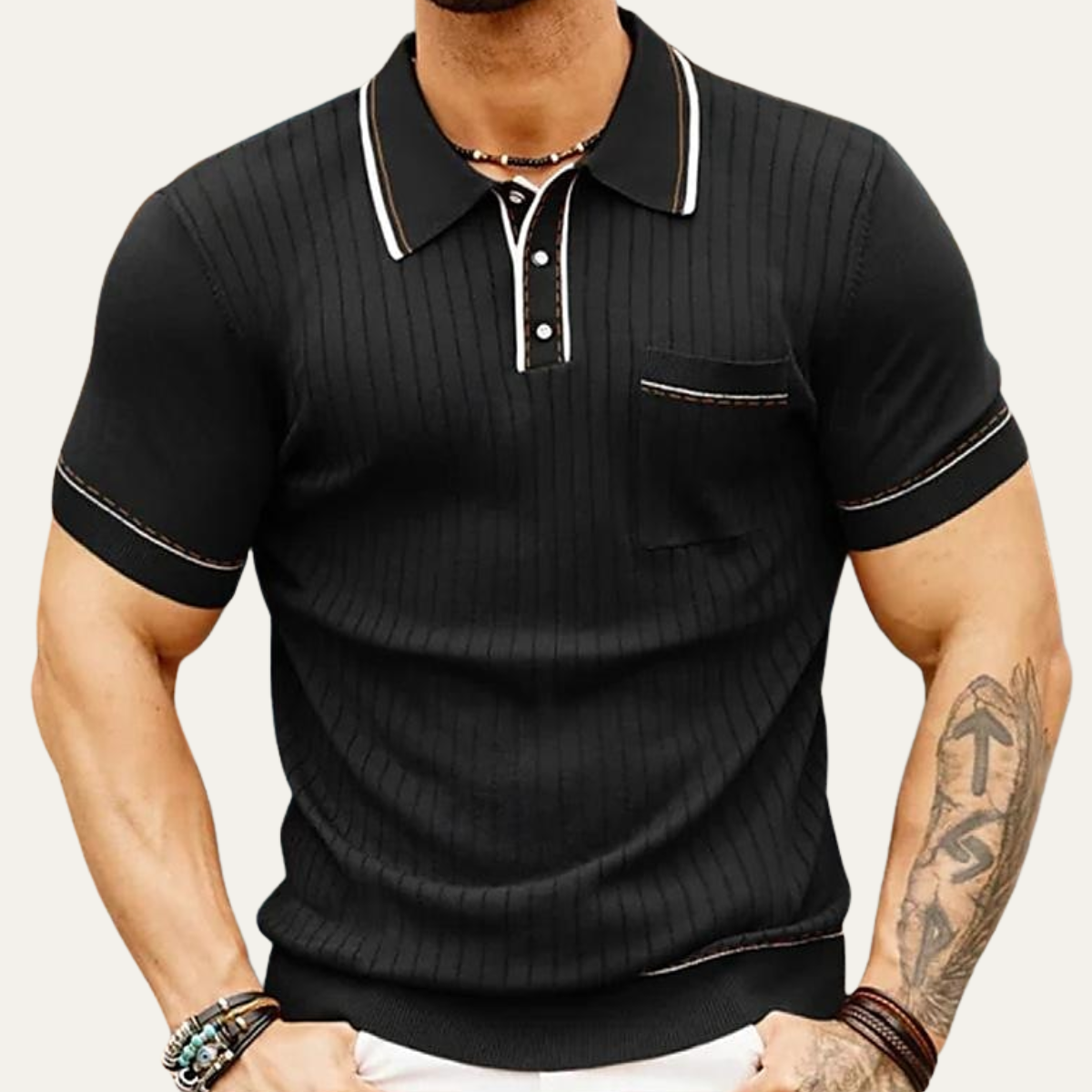 Moscova Men's Ribbed Polo Shirt