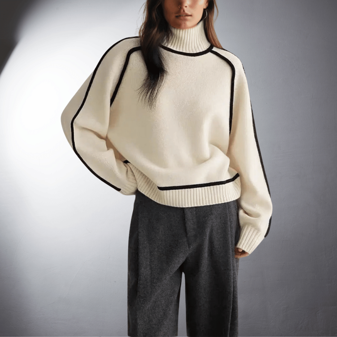 Women's Turtleneck Sweater Modern Knit