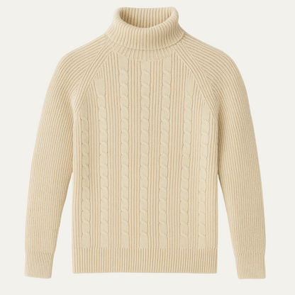 Richemont Men's Cable Knit Turtleneck Sweater - Vonnera