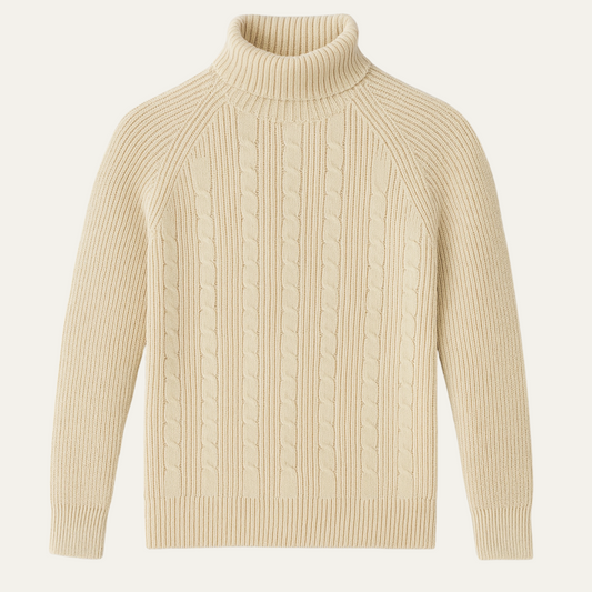 Richemont Men's Cable Knit Turtleneck Sweater - Vonnera