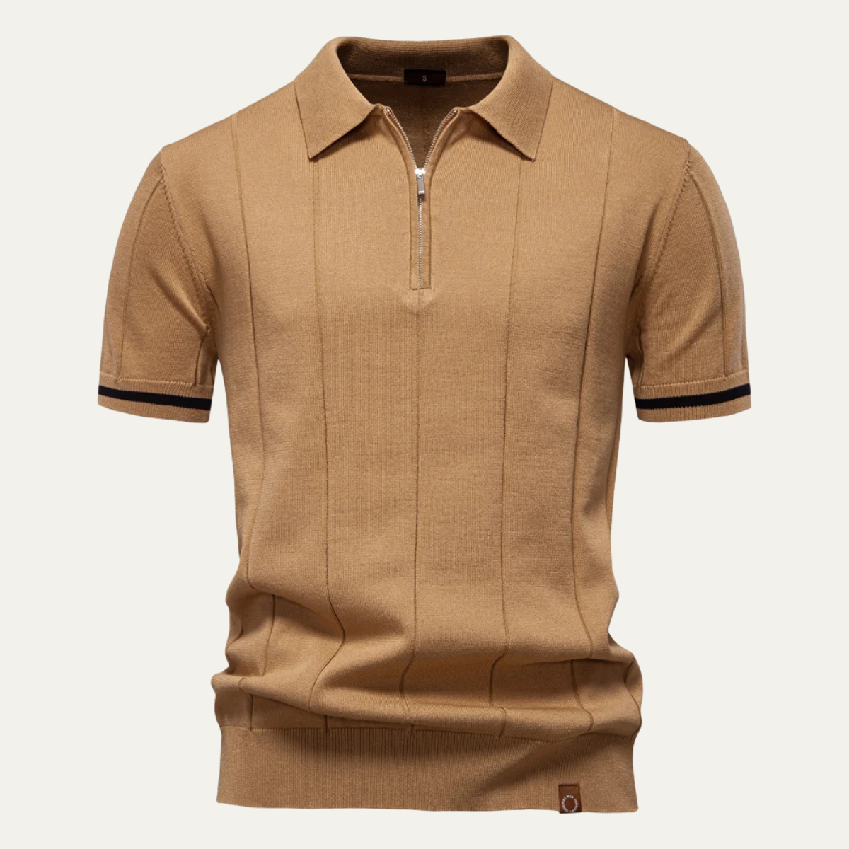 San Marino Men's Slim Fit Polo Zip Up Shirt - Vonnera