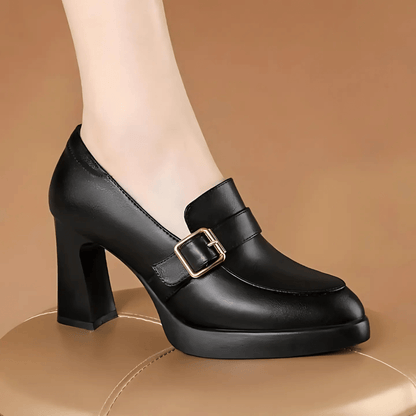Women's Block Heel Mary Jane Shoes Classic Strap Detail