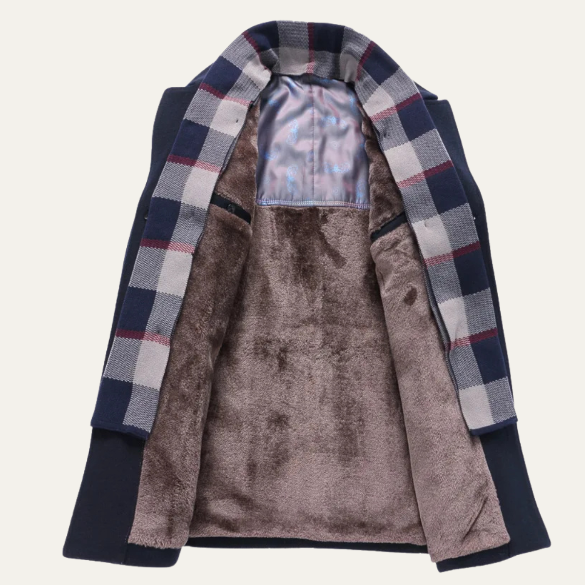 Men's Wool Blend Long Winter Business Coat