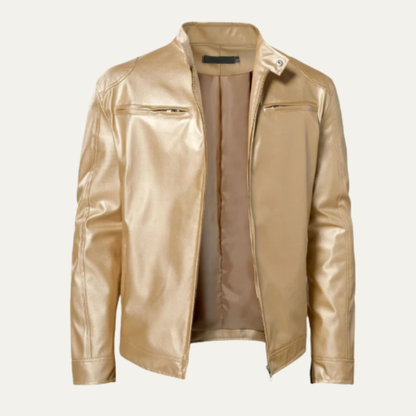 Men's Vintage Leather Biker Jacket