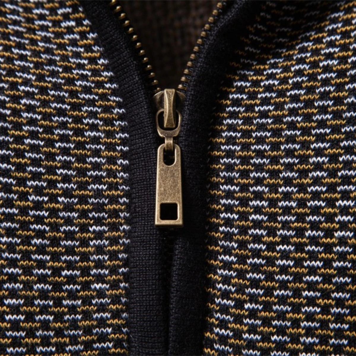 Men's Quarter Zip Knitted Sweater