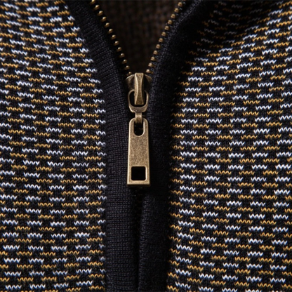 Men's Quarter Zip Knitted Sweater