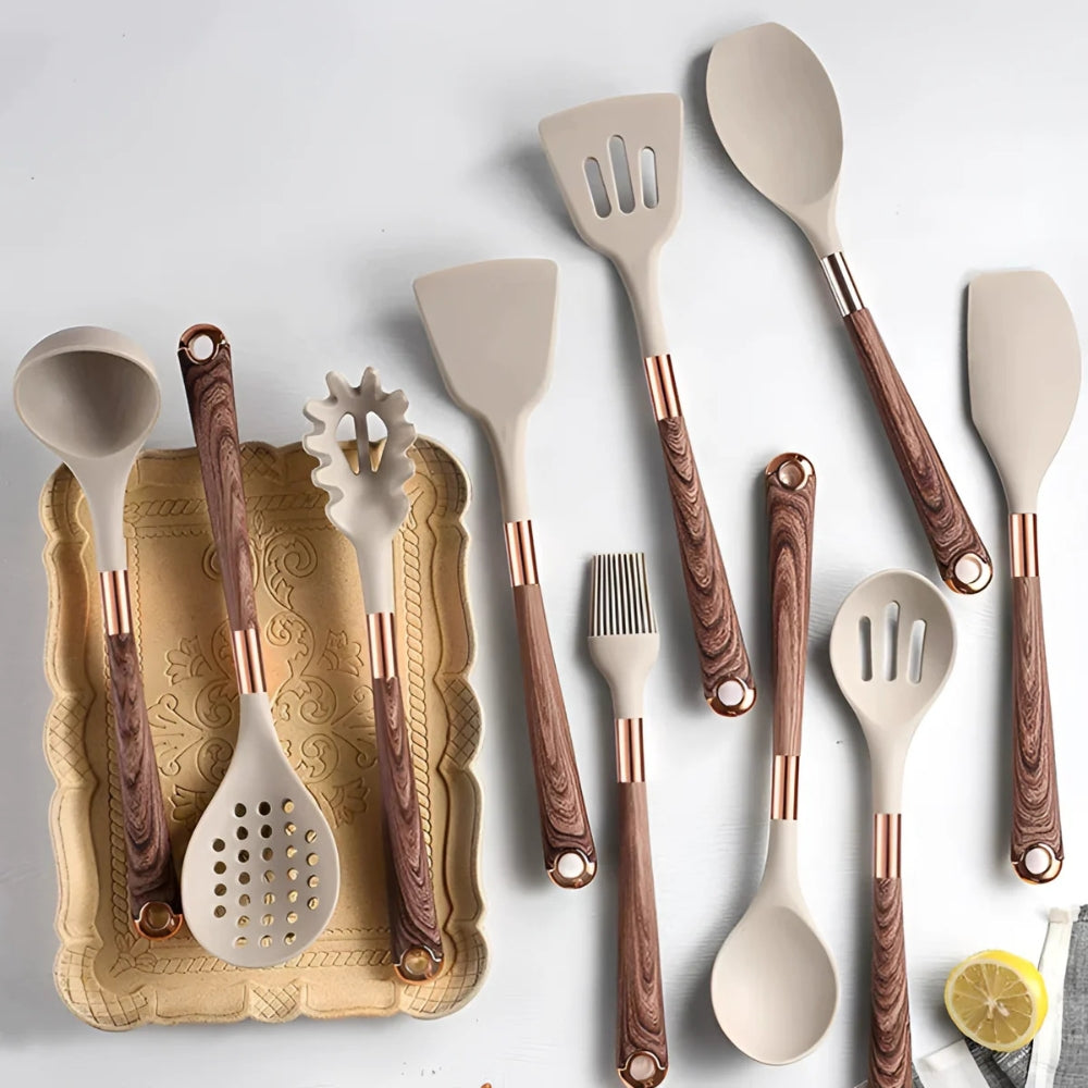 Silicone Cooking Utensil 10 Piece Set - Vonnera