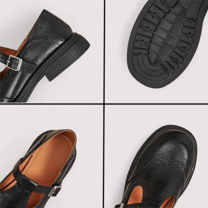 Women's Chunky Mary Jane Closed Toe Shoes