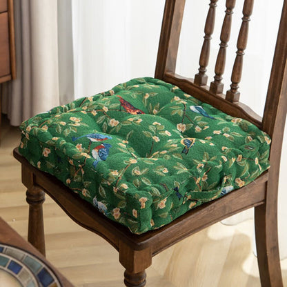 Padded Seat Cushion With Ties For Dining Chairs