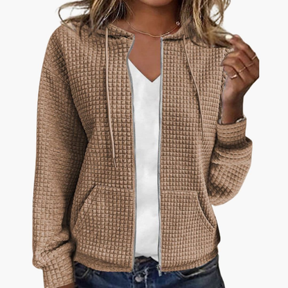 Women's Zip Up Hoodie Drawstring