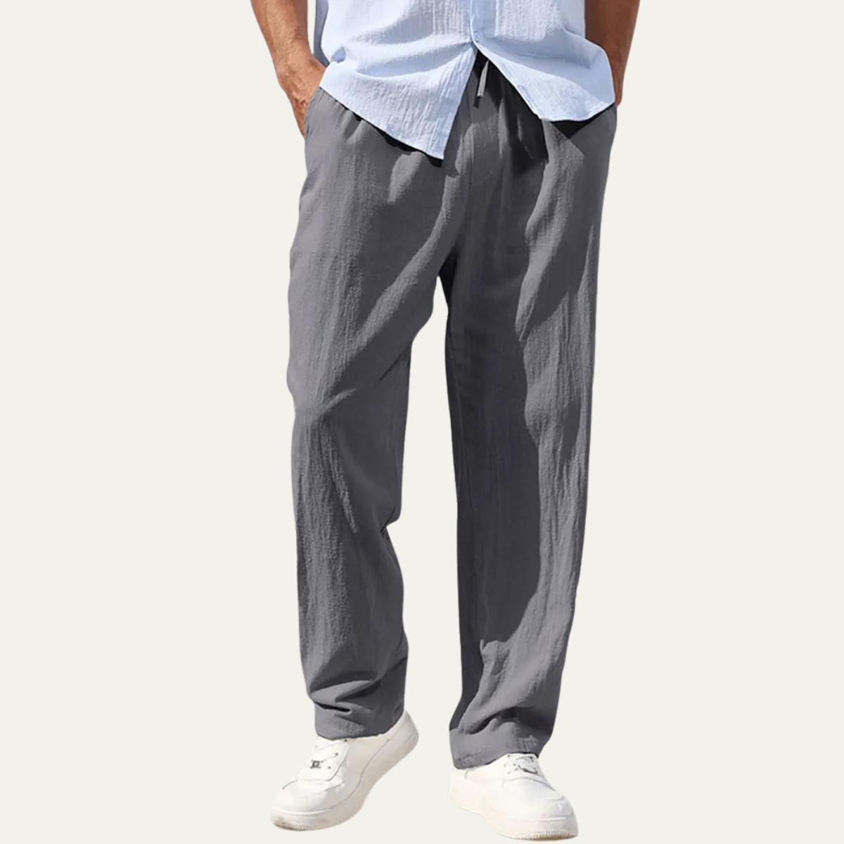 Men's Linen Straight Leg Pants Lightweight