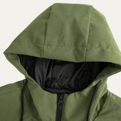Waterproof Long Rain Jacket Windproof Hooded Coat