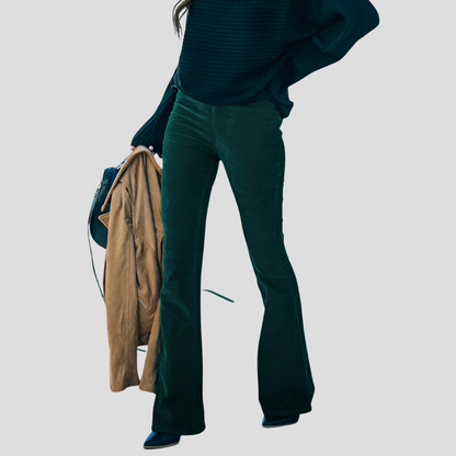 Women's High Waist Corduroy Pants