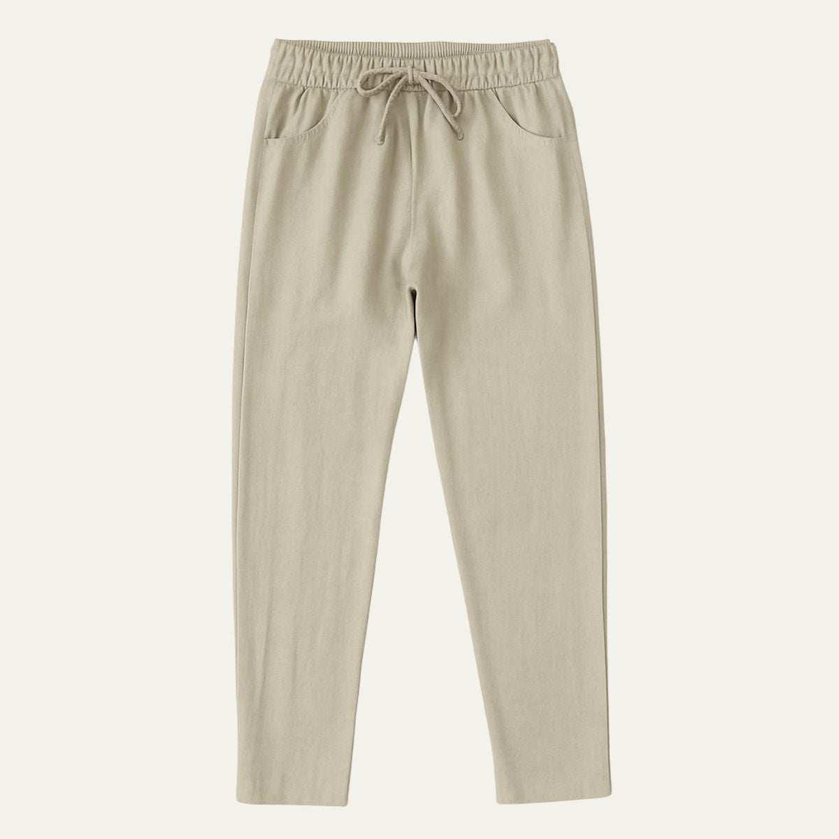 Men's Linen Jogger Pants Lightweight Beige - Vonnera