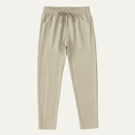 Men's Linen Jogger Pants Lightweight Beige - Vonnera