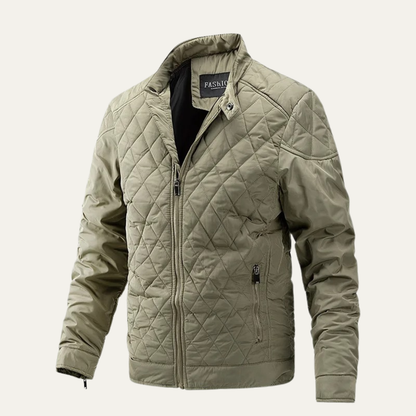 Crestfall Men's Quilted Jacket Warm Padded Zip Up