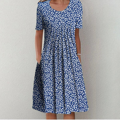 Women's Floral Dress With Pockets Casual
