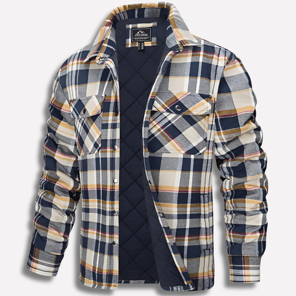 Men's Flannel Shirt Cotton Checked Red Plaid - Vonnera