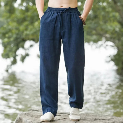 Men's Linen Beach Pants Lightweight Comfortable